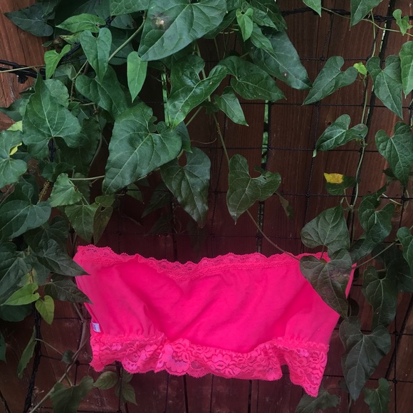 PINK Victoria's Secret Hot pink bandeau size small - Picture 2 of 5
